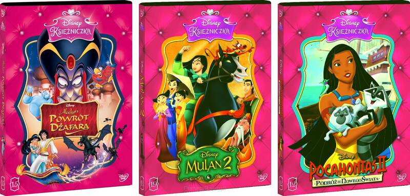 Disney Księżniczka - Pakiet 3 bajek: Aladyn - Powrót Dżafara, Mulan 2, Pocahontas 2 (3xDVD)