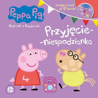 Świnka Peppa 12: Przyjęcie niespodzianka (książka+DVD)